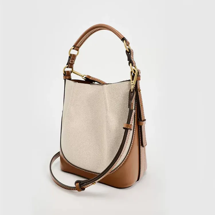 #PA0940 Modische individuelle Designer-Tasche für Damen Umhängetasche Damen-Handtasche Handtasche aus Leinwand und Leder mit Tasche