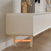 Ensemble de meubles TV haut de gamme blanc crème, meuble TV design en bois et table basse, rangement pour salon d'appartement avec tiroirs