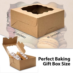 Dễ Dàng Lắp Ráp Bánh Quy Màu Nâu Bánh Hộp Điều Trị Hộp Nướng Tùy Chỉnh Thân Thiện Với Môi Trường Với Cửa Sổ - Product Image 5