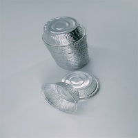 110ml Muffinförmchen Lebensmittelecht Kleine Förmchen Aluminiumfolie Eierkuchen-Formen Mini-Kuchenformen mit Deckel zum Backen