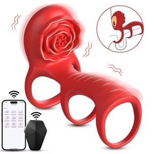 Anello Vibrante per Pene a Tre Sezioni Bestseller per <span class=keywords><strong>Uomo</strong></span>, Controllo Remoto via App per Stimolazione Clitoridea e Orgasmo - Product Image 1