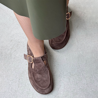 Mocasines Planos Casuales Retro para Mujer, con Cordones, Correa Ajustable, Transpirables, Ligeros y Cómodos para Uso Diario, Otoño, Verano, Primavera