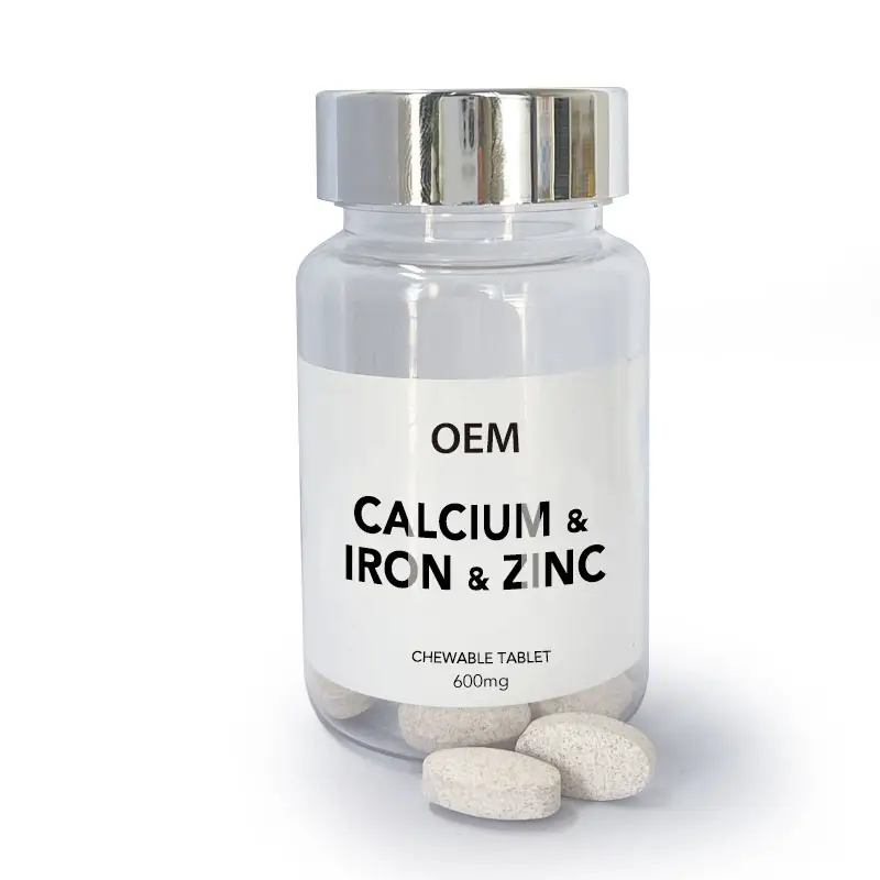 OEM Calcium Magnesium Zinc & Vitamin D Gummies Calcium Iron Zinc chewable tablet