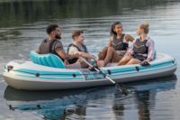 Bestway 65158 Hydro Force Adventure Elite X4, Set de Balsa Inflable para 4 Personas, 3.15 m, Kayak Inflable de PVC para Pesca, Bote Inflable