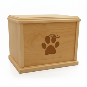 Urnes en bois de taille personnalisée naturelle polie en urne pour animaux de compagnie de haute qualité Urne de cercueil personnalisée de couleur marron - Product Image 1