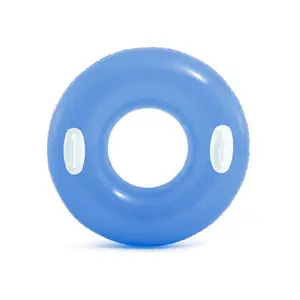 夏季塑料手柄充气游泳圈泳池浮动充气游泳圈水浮管充气圈