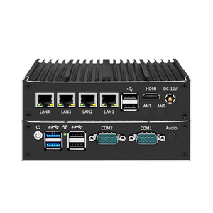 Compact <strong>Mini</strong> <strong>PC</strong> for Industrial Use 4 LAN 6 USB 2 COM <strong>Wifi</strong> 4G DDR4 J4125 <strong>Linux</strong> Win11 with 4 Plug Types-US EU AU CN - Product Image 1