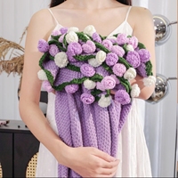 Kit de Couverture DIY en Gros SY, Meilleure Vente, Fleurs Décoratives et Plantes au Crochet en Fil Fait Main : Muguet et Rose