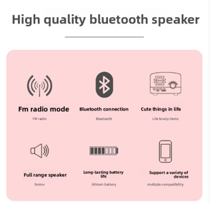Haut-parleur Prince Mini Radio à carte et prise sans fil rétro portable pour l'extérieur - Product Image 4