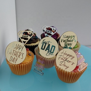Mini acrylique Cupcake Topper <span class=keywords><strong>pour</strong></span> la fête de bébé <span class=keywords><strong>pour</strong></span> la décoration de gâteau de fête des pères <span class=keywords><strong>disque</strong></span> de supervision en forme de numéro - Product Image 1