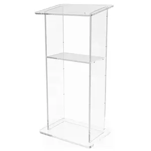 Fabricant usine fournisseur clair acrylique pupitre podium mobilier scolaire mobilier commercial