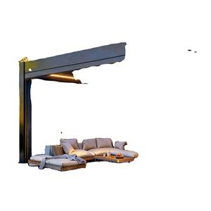 Pergola bioclimatique en aluminium à lames orientables, imperméable, électrique, de luxe, pour terrasse et patio, auvent solaire extérieur - Product Image 1