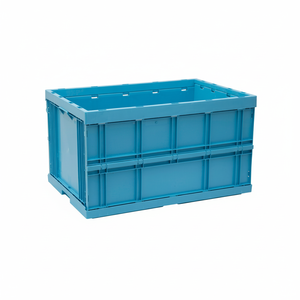Etap C-4633 Heavy Duty Industrial Plastic Stackable Folding Container Collapsible <b>Crate</b> Case - Product Image 2