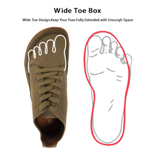 Chaussures minimalistes pour hommes, à bout large, forme naturelle du pied, semelle souple, zéro dénivelé, respirantes, pour usage quotidien, baskets décontractées en toile - Product Image 3