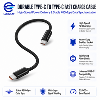 Câble USB-C personnalisé 240W PD 3.1, 6 conducteurs en cuivre pur, tressé en nylon, pour charge rapide, fabricant direct, OEM