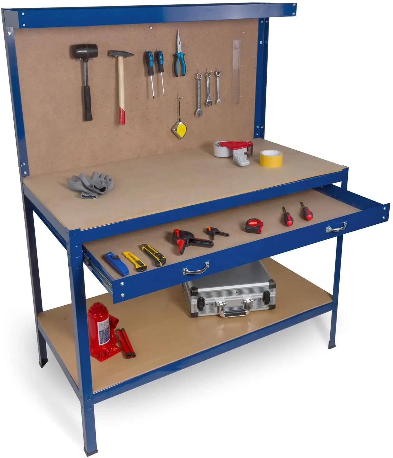 Werkbank Met Lade Tool Panel Tafel Workshop