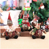 Joyeux Noël Poupée Père Noël Ornements de Noël Élan Décoration Sapin de Noël Cadeaux de Noël Décorations pour la Maison Emballé en Sacs