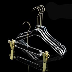 Appendiabiti in plastica acrilica di alta qualità all'ingrosso per vestiti chiari appendiabiti di <span class=keywords><strong>lusso</strong></span> personalizzati con Logo - Product Image 2