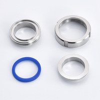 Logo Kustom Harga Terbaik Kelas Makanan Susu Baja Tahan Karat Poles 304 316L Standar SMS Fitting Las Saniter Union Hexagon