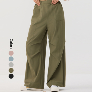 <span class=keywords><strong>Pantalon</strong></span> de jogging taille haute à jambe large pour <span class=keywords><strong>femme</strong></span>, style parachute ample, cargo, streetwear, survêtement, personnalisable OEM, vente en gros - Product Image 1