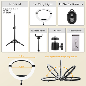 10 pulgadas lámpara plegable paquete <span class=keywords><strong>tik</strong></span> <span class=keywords><strong>tok</strong></span> 10 pulgadas lámpara de vídeo anillo - Product Image 4