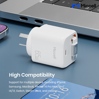 Chargeur rapide USB-C personnalisé Miccell OEM, adaptateur de charge super rapide intégré pour smartphones et ordinateurs portables