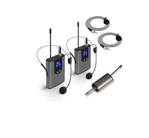 Di Động Tai Nghe Không Dây Microphone + Lavalier Mic Hệ Thống Giảng Dạy Bài Phát Biểu Phỏng Vấn Vlog Ghi Âm Trực Tiếp Android PC - Product Image 6