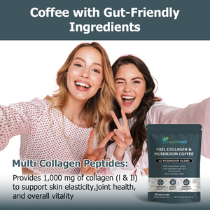 Hot Sale Fuel Collagen Mushroom Coffee with Carbohydrate Reduce Joint Aches and Stiffness Promotes Healthy Hair Skin Coffee - Product Image 6