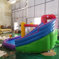 JIALE Château gonflable multifonctionnel de qualité commerciale pour intérieur/extérieur avec toboggan aquatique gonflable en bâche PVC