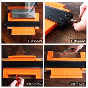 10 'कंटूर गेज डुप्लिकेटर प्लास्टिक प्रोफाइल समोच्च उपकरण/लॉक के साथ संपर्क गेज - Product Image 6