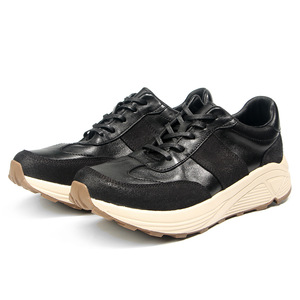 Chaussures décontractées pour hommes en cuir véritable style rétro, légères, à talon bas, avec blocs de couleur, pour la marche - Product Image 5