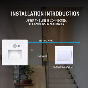 Nouvelle lampe de marche intérieure AC85-260V 3W lampe de nuit d'escalier blanc chaud/blanc froid noir/gris/blanc étanche IP65 led éclairage d'escalier - Product Image 4