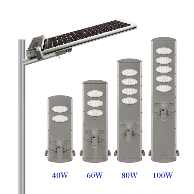 All in One Solar Ip65 Street Lights with Cleaning Brush Integrated Control Outdoor Waterproof Solar Street Lamp