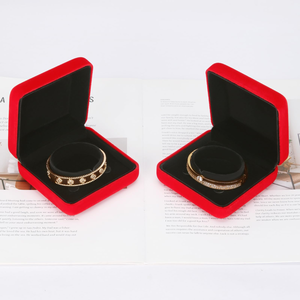 Manufacturer Wholesales High-end Square Velvet Iron Jewelry <b>Boxes</b> Gold Gift <b>Boxes</b> <b>Rings</b> Bracelets Necklaces Packaging <b>Boxes</b> - Product Image 2