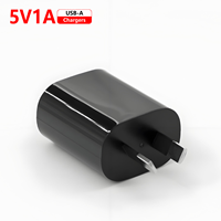 5V 1A certification australienne SAA AU téléphone portable port USB chargeur adaptateur de prise murale pour AU