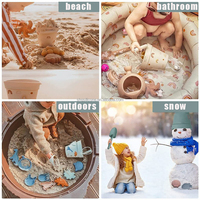 Seau à sable en silicone de qualité alimentaire non toxique, formes mignonnes adaptées aux enfants, interaction parent-enfant soyeuse, jouets de plage unisexes