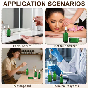 Botella de Vidrio Transparente Azul Ámbar Verde de 10 ml, 15 ml, 20 ml, 30 ml, 50 ml, 100 ml para Aceite Esencial, Líquido, Cosméticos, con Tapa de Rosca - Product Image 6
