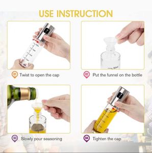 Dispensador de Aceite de Oliva de Acero Inoxidable con Botella de Vidrio, Rociador de Vinagre para Cocinar, al Mejor Precio - Product Image 5