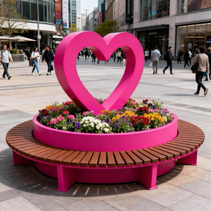 Sedia Artistica a Forma di Cuore, Scultura Romantica per Caffetterie, Ristoranti, Negozi, Boutique, Centri Commerciali e Piazze - Product Image 3