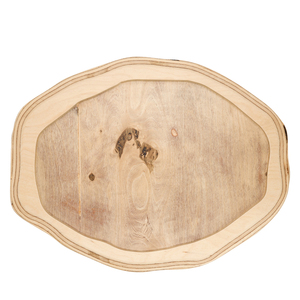 Tavolo con Fontana Ovale in Legno Naturale per Uso Interno ed Esterno - Product Image 1