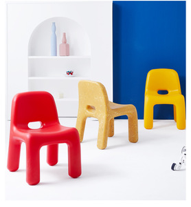 Moderno bambini tavolo da studio sedie Set bambino sedia da tavolo sgabello forte durevole panca in plastica per la scuola materna mobili per bambini - Product Image 1