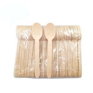 <span class=keywords><strong>Ecolife</strong></span> 6,5 pulgadas 165mm madera de abedul natural juegos de cubiertos desechables 6,5 pulgadas 165mm cuchara de madera plato vajilla - Product Image 4