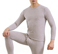Ensemble de sous-vêtements thermiques respirants pour homme Lijia, épaissis pour l'hiver, avec haut à manches longues et pantalon