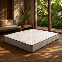 Protège-matelas imperméable pour matelas double, queen et king size, avec ressorts ensachés et mousse à mémoire de forme en gel