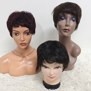 Promotion 13$ Letsfly Silk Base Lace Short <b>Wigs</b> New Style Natural Human Hair Wholesales Virgin Hair <b>Pixie</b> Cut <b>Wigs</b> - Product Image 6