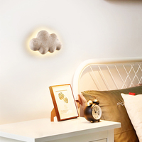 Applique murale en pierre en forme de nuage Wabi Sabi avec lumière LED chaude non dimmable pour la décoration murale de chambre