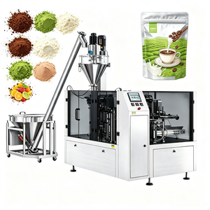 Machine d'emballage de sachets préformés Doypack à fermeture éclair pour chocolat, matcha et poudre protéinée - Product Image 1