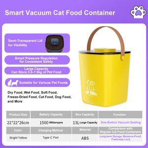 Contenedor de Almacenamiento de Comida para Perros Inteligente y Ecológico de 13L, Recargable, Automático, con Diseño Hermético y Autovacío, en ABS - Product Image 3