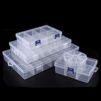 Boîte de rangement transparente à 10/15/24 compartiments, organiseur, boîte en plastique pour ranger des bijoux, des perles, des pilules, des vis, organiseur