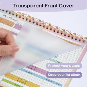 B5 trésorerie planificateur budgétaire <span class=keywords><strong>cahier</strong></span> à bobine étanche décompte quotidien <span class=keywords><strong>de</strong></span> la semaine recettes et débours journal personnalisé - Product Image 3
